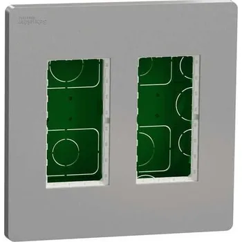 NU172430 Centrální jednotka 2x4 modulů zapuštěná, System+, Aluminium, Schneider