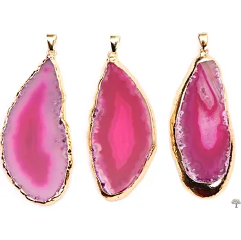 Přívěsek Magieprirody.cz Přívěsek z kamene Achát růžový plátek 35 - 55 mm #143