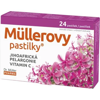 Dr. Müller Pharma Müllerovy pastilky s jihoafrickou pelargonií 24 pastilek