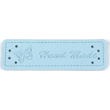 Cedulka HandMade, 50x15mm, modrá světlá