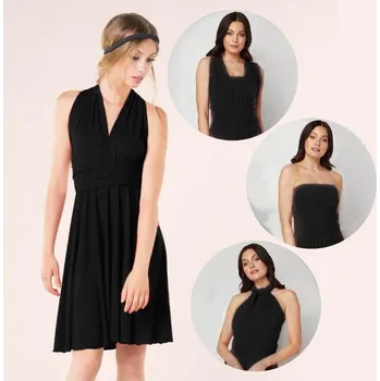 Dámské šaty DAALO Univerzální šaty krátké - černé - AKCE!