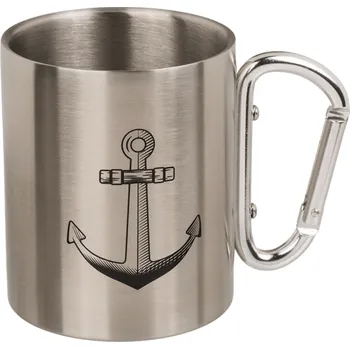 Turistický hrnek s karabinou - kotva