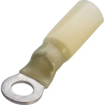 Kabelové oko 363552 Oko lisovací Cu s teplem smrštitelnou izolací 4 - 6 mm2, M 5 žlutá, Haupa