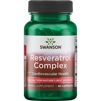 Přírodní produkt Swanson Resveratrol Complex 180 mg 60 cps.