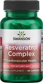 Přírodní produkt Swanson Resveratrol Complex 180 mg 60 cps.