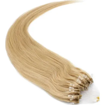 Příčesek 40cm vlasy evropského typu pro metodu Micro Ring / Easy Loop 0,7g/pr. – přírodní blond