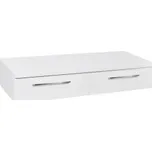 Krajcar KG Geo koupelnová skříňka 130 x 25 x 50 cm se dvěma výřezy bílá KG1.130