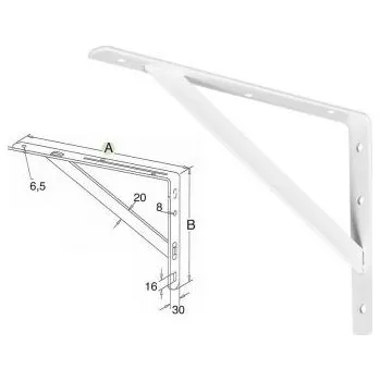 Nábytkové kování Konzola 400x255x30 nosnost 100kg 658400
