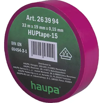 Izolační páska 263894 Páska izolační PVC 19 mm x 33 m, fialová, Haupa