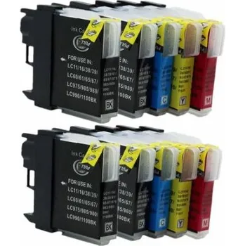 Počítačové příslušenství BIG PACK 2X BROTHER LC-980/1100 CMYK + 2X LC-980/1100 BK ZDARMA