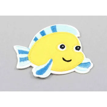 Nažehlovací záplata - ryba Šupinka - rozměr 6 cm x 5,5 cm