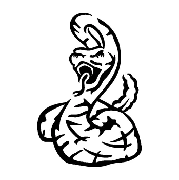 Samolepící dekorace SAMOLEPKA Had 002 levá chřestýš (01 - černá) NA AUTO, NÁLEPKA, FÓLIE, POLEP, TUNING, VLASTNÍ TEXT, TISK, AUTOSAMOLEPKY.cz, POLEPY, OBRÁZEK, LOGO, SAMOLEPKY