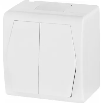 vypínač Elektro-Plast Hermes2 Hermetický vypínač na svícen 10A IP44 bílý (1002-00)