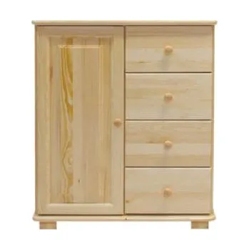 Nábytek ImportWorld Komoda Kamil - v100 x š100 x h47 cm (Barva dřeva: Bílá)