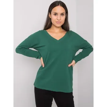 Dámské tričko Dámská halenka s dlouhým rukávem Libourne RUE PARIS tmavě zelená