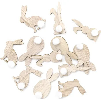 DP Craft Zajíčci dřevění samolepící 12ks