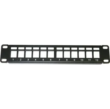 Patch panel XtendLan Patch panel 10", 12 portů, 1U, neosazený PP0-12-0
