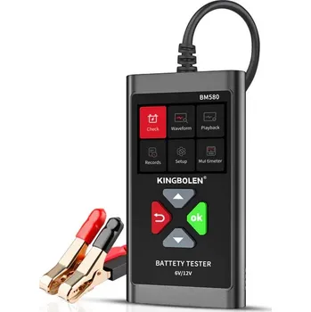 Autodiagnostika Tester autobaterií BM580 digitální LCD, multifunkční, 2 Ah - 220 Ah, 6V, 12V (Tester 6V, 12V, AGM, EFB, GEL)