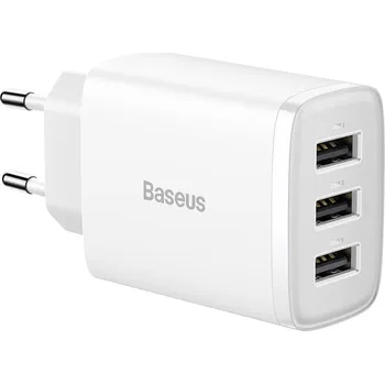 Baseus nabíječka 3x USB / 17W / CCXJ020102 / bílá