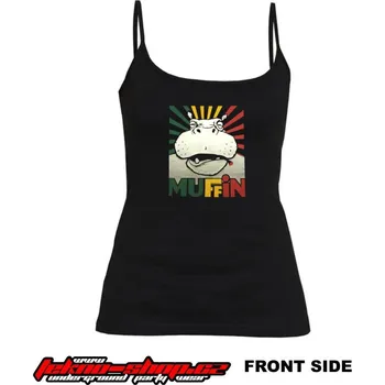 TEKNOSHOP Muffin 2013 dnb tílko s potiskem dámské M černé