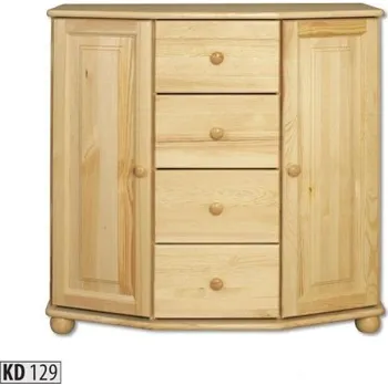 Komoda ImportWorld Komoda Absalom masiv v100 x š100 x h47 cm (Barva dřeva: Borovice)