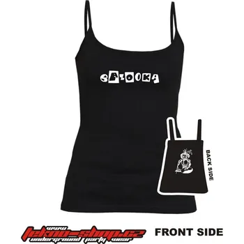 TEKNOSHOP BAZOOKA 003 tekno tílko s potiskem dámské L černé