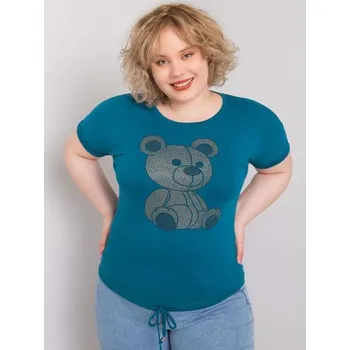 Dámská halenka Dámská halenka s kamínky plus size LUCE modrá