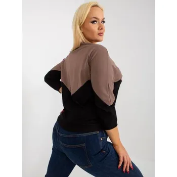 Dámská halenka Dámská halenka plus size SISSY hnědočerná