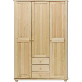 ImportWorld Šatní skříň Susan masiv v190 x š125 x h60 cm (Barva dřeva: Olše)