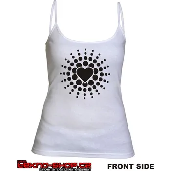 TEKNOSHOP Heart tekno tílko s potiskem dámské XL černé