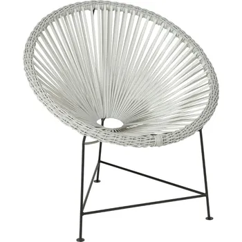 Bílé ratanové zahradní křeslo J-line Culco