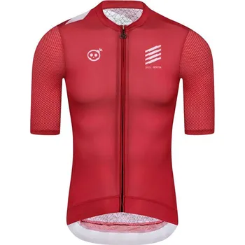 cyklistický dres MONTON Cyklistický dres s krátkým rukávem - SKULL III - bílá/červená