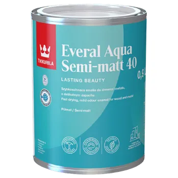 Lak na dřevo Tikkurila EVERAL AQUA 0,9L [40] polomat - semi matt tvt int.: X459 (Uni) + dárek k objednávce nad 1000Kč