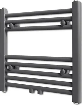 Radiátor Žebříkový radiátor na ručníky rovný ústřední topení 480 x 480 mm 141888 šedý