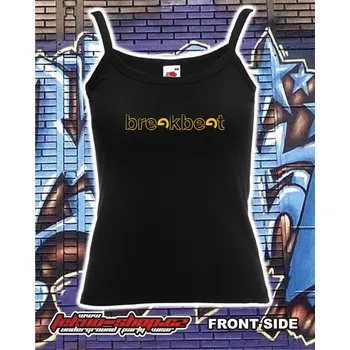 TEKNOSHOP Breakbeat dnb tílko s potiskem dámské XL černé