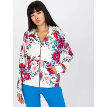 Dámská mikina Dámská mikina s květinami RUE PARIS bílá