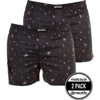 Trenýrky Meatfly pánské trenýrky Agostino G - Black Sanchez | Černá | Velikost XXL