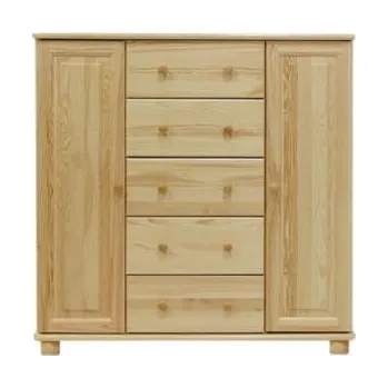 Komoda ImportWorld Komoda Josef - v122 x š118 x h42 cm (Barva dřeva: Borovice)