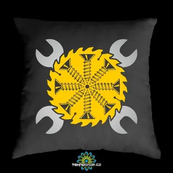 Dekorativní polštářek TEKNOSHOP Screw Dream tekno polštářek s potiskem černý