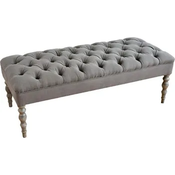 Taburet Kožená podnožka DT10 Barva nohou: Gris, Kůže: Light Brown