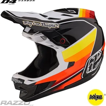 Sport Downhill helma TroyLeeDesigns D4 Carbon Helmet MIPS Reverb Black White M