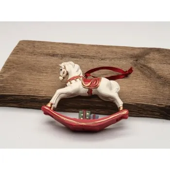 Vánoční dekorace Závěs koník barevný