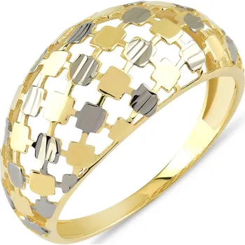 Prsten Lillian Vassago Elegantní prsten z kombinovaného zlata LLV85-GR003 Velikost prstenu: 64