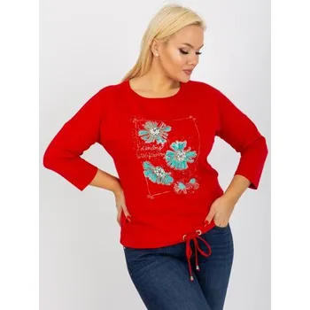 Dámská halenka Dámská halenka plus size LEA červená