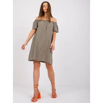 Dámské oblečení Dámské šaty s krátkým rukávem Remember FRESH MADE khaki