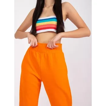 Dámské tepláky s kapsami RUE PARIS oranžové