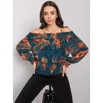 Dámské tričko Dámská halenka NANTERE modro-hnědá