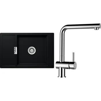 Granitový dřez Set Schock S5-8 (dřez Mono D-100XS Puro + baterie Epos Chrom)