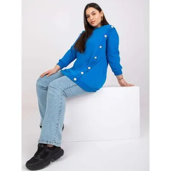 Dámská halenka Dámská halenka s knoflíky plus size BRIGGETE tmavě modrá