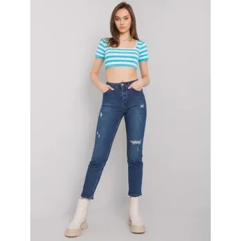 Dámské džíny Dámské džíny s cvočky ANDALUSIE tmavě modré